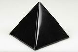 2" Polished Black Obsidian Pyramid - Photo 2